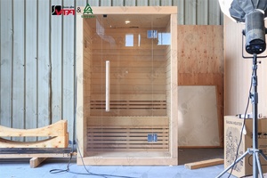 ห้องซาวน่าอบไอน้ำแบบดั้งเดิม รุ่นใหม่ ซีรีส์ SIP-I058 ยี่ห้อ <span class=keywords><strong>Vapa</strong></span> Direct Manufacturer  แบบฟูลสเปกตรัม ทำจากไม้เฮมล็อก สำหรับ 1 คน เหมาะสำหรับใช้ในโรงแรม - Product Image 3