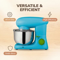 Robot pâtissier professionnel 3-en-1 pour pâte, œufs, gâteaux, fruits, viande et charcuterie – Batteur sur socle électrique pour boulangerie