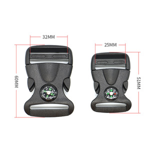 Boucle en plastique avec boussole intégrée, déverrouillage à simple traction pour accessoires de sac à dos A185 25mm 32mm - Product Image 3