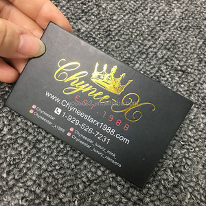 Sang trọng chất lượng cao lá vàng có thể tái chế giấy thẻ kinh doanh dập nổi với UV chỗ bù đắp giấy - Product Image 5