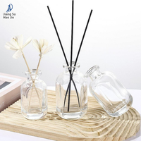 Bouteille diffuseur d'arômes sans flamme en rotin 50ml/100ml, surface transparente découpée, bouteille diffuseur d'arômes vide