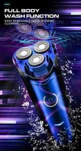 Afeitadora Eléctrica Rotativa <span class=keywords><strong>PRITECH</strong></span> 3D Recargable, Húmeda/Seca, con Triple Cuchilla, Impermeable, para Hombres, Uso Facial en Hoteles y Hogares - Product Image 6