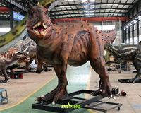 Modèle de dinosaure animatronique grandeur nature, Carnotaurus réaliste en silicone et acier, pour exposition en intérieur et en extérieur, pour musée