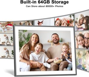 Cadre <span class=keywords><strong>photo</strong></span> numérique NO 1 Frameo, fabrication de qualité supérieure, 19 pouces, format 4:3, ratio d'or, montage mural, stockage 64 Go, cloud, wifi - Product Image 4