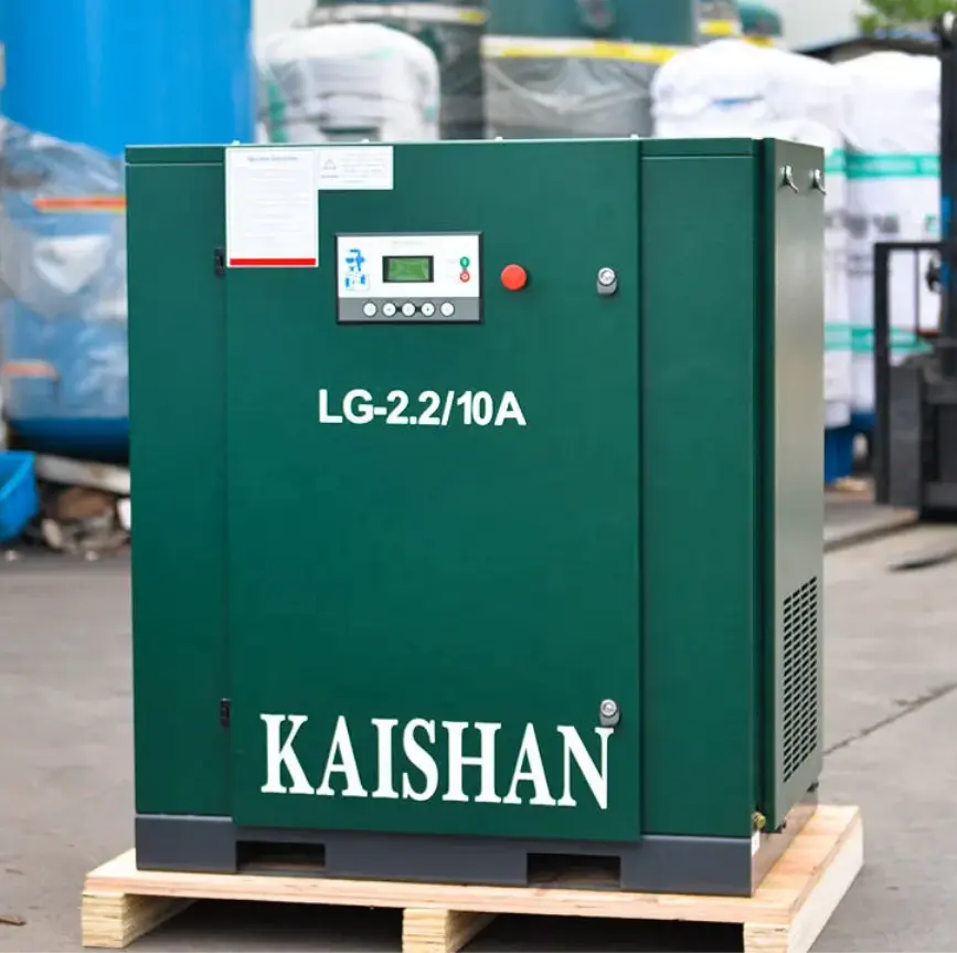 Ventes directes d'usine kaishan 15kw huile sans LG compresseur d'air à vis machine à faible bruit