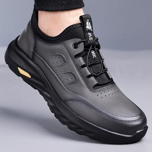 รองเท้าหนังลำลองผู้ชาย พื้นหนา ส้นเตี้ย บุนุ่ม ใส่ทำงาน พื้นยาง ผลิตที่เวินโจว - Product Image 2