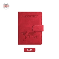 Porte-passeport carré de mode anti-magnétique avec accessoire de voyage imprimé typographie en cuir PU de couleur changeante semblable à la peau
