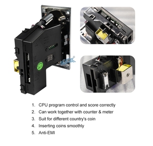 ตัวรับเหรียญหลายชนิด ตัวรับเหรียญอิเล็กทรอนิกส์แบบม้วนลง กลไกการเลือกเหรียญ เครื่องจำหน่ายสินค้าอัตโนมัติ เกมอาร์เคด แลกตั๋ว - Product Image 6