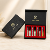 Boîte cadeau en papier rigide magnétique avec impression UV personnalisée, emballage pour flacon d'échantillon de parfum avec insert en EVA