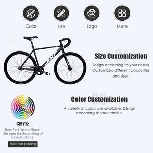 Bicicleta Clásica de Piñón Fijo 700C en Stock de Fábrica con Buje Flip-Flop, Geometría de Pista, Ligera, de Una Velocidad, de Aleación para Ciclismo Urbano - Product Image 2