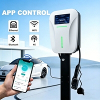 Nouvelle borne de recharge pour voiture électrique Huinengzhi EV, chargeur AC domestique, type 2, prise murale, 7 kW, 32 A, RFID, démarrage automatique, contrôle intelligent, IP54, 5 m