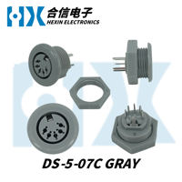 Conector Circular HX Factory Direct DS-5-07C, Hembra DIN Vertical de 5 Pines, Montaje en PCB, 5 Núcleos