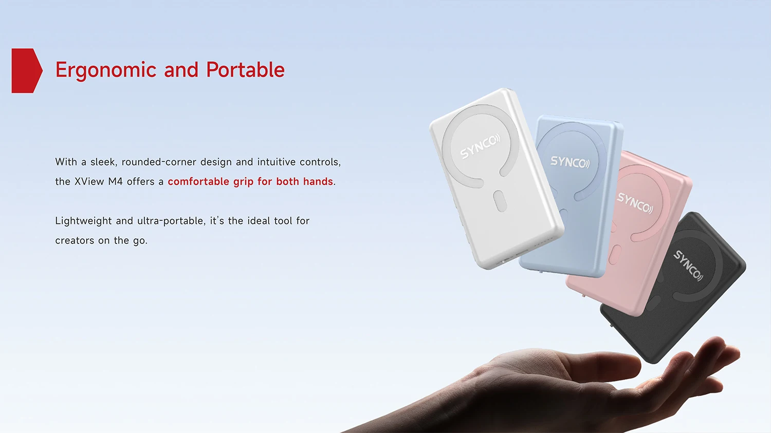 SYNCO Xview M4 - Wireless Magnetic Selfie Monitor Screen