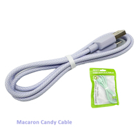 Vente chaude Multiple Universel Charge Plus Rapide Macaron Câble USB Tressé pour Téléphone Micro USB Type C