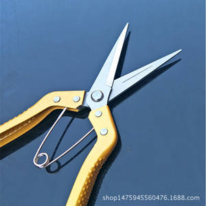 Ciseaux de cueillette de fruits Okahiro, 190 mm, en acier à haute teneur en carbone, tête droite, jaunes, outils de jardinage pour la récolte et l'éclaircissement des plantes - Product Image 3