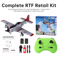 Avion RC P-51 Mustang 2CH en mousse EPP, portée 150m, double batterie, prêt à la vente
