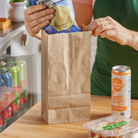Logo personnalisé 100% recyclé blanc restauration rapide à emporter restaurants emballage écologique SOS sacs en papier brun