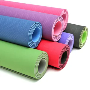 Custom Position Line Pilates 6mm 8mm Exercise Fitness Gym TPE Yoga Mat