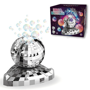 Machine à bulles disco en plastique, boule argentée rotative automatique, jouet souffleur pour fêtes - Product Image 1