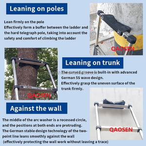 <span class=keywords><strong>Escalera</strong></span> Telescópica Individual <span class=keywords><strong>de</strong></span> <span class=keywords><strong>Acero</strong></span> <span class=keywords><strong>Inoxidable</strong></span> <span class=keywords><strong>de</strong></span> 30 cm, con Cojín Antideslizante, Certificado EN131, Portátil, Industrial, <span class=keywords><strong>para</strong></span> Exteriores - Product Image 5