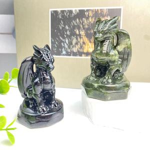 Cristallo di <span class=keywords><strong>energia</strong></span> naturale 7-8cm di alta qualità drago volante Multi materiale di pietra intaglio artigianale per bambini regalo decorazione - Product Image 5