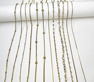 Chaînes <span class=keywords><strong>en</strong></span> acier inoxydable <span class=keywords><strong>en</strong></span> vrac |   Chaîne <span class=keywords><strong>en</strong></span> acier inoxydable plaqué or 18 carats PVD, hypoallergénique, imperméable, sans ternissement, pour la fabrication <span class=keywords><strong>de</strong></span> bijoux - Product Image 4