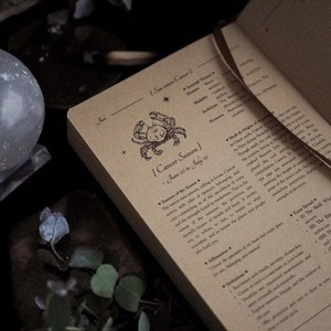 Carnet céleste en cuir noir, 120 feuilles, impression laminée, journal d'astrologie pour adultes - Product Image 4