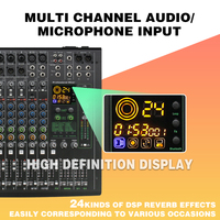 MDF16 Table de mixage professionnelle audio numérique 16 canaux pour DJ avec 99 effets de réverbération intégrés Connectivité USB Système de sonorisation le plus vendu