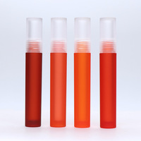 Tubes de gloss et blush double embout, emballage cosmétique avec bouchon à vis et applicateur, logo personnalisé, matériau PETG, 7,8 ml, contenants vides en gros
