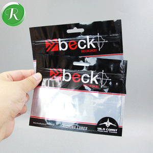 การพิมพ์แบบกําหนดเองถุงบรรจุภัณฑ์เหยื่อพลาสติกอ่อน Ziplock ถุงใสใสสําหรับ<span class=keywords><strong>หนอน</strong></span>ล่อตกปลา - Product Image 3