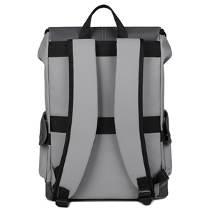 Personalizado con estilo gris impermeable Unisex jóvenes viaje negocios solapa bolsa antirrobo USB carga portátil escuela mochila para adolescente - Product Image 4