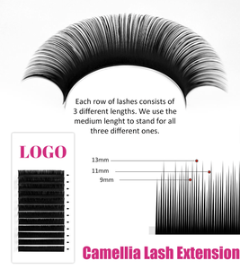 Camellia 2026 New Stock 1 Second Auto Flower <b>Lashes</b> Easy Fan <b>Lashes</b> Auto Fan Eyelashes Synthetic Hair Dd Hand Made Matte Black - Product Image 3
