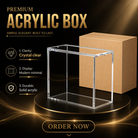 Étui de présentation en acrylique avec couvercle magnétique robuste pour la protection des cartes ETB TCG, transparent