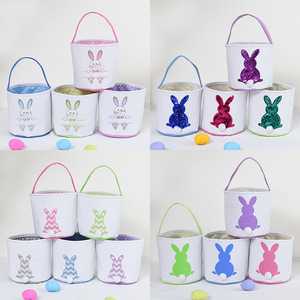 Nuovo Cesto Pasquale per Decorazioni Uova, Cesto Portatile in Tessuto con Coda di Coniglio in Peluche, Vendita all'Ingrosso - Product Image 3
