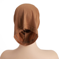 Venta al por mayor fácil de usar malayo caliente Modal Color sólido Hijab banda para el cabello elástico musulmán cilindro Hijab gorra para señora chica