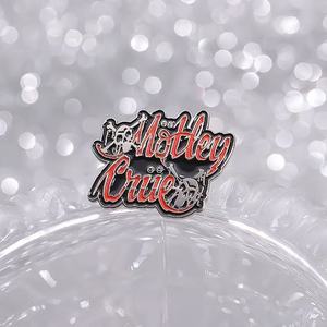 80年代重金属乐队标志珐琅别针音乐翻领胸针，用于时尚服装配件 - Product Image 3