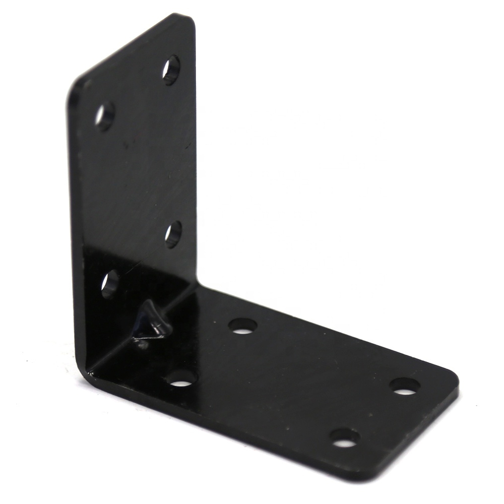 Chinese supplier custom 30 35 45 degree heavy duty black steel angle brackets for sale