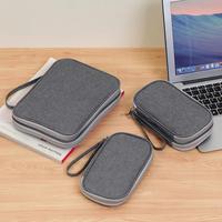 Sac de rangement numérique imperméable à double couche en Oxford, étui de protection antichoc pour appareils électroniques, sac de transport pour câbles, chargeurs et alimentations