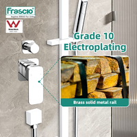 Frascio Filigrane Laiton Chaud Froid Robinet Mitigeur Bain-Douche avec Inverseur Finition Polie Mitigeur Douche Dissimulée