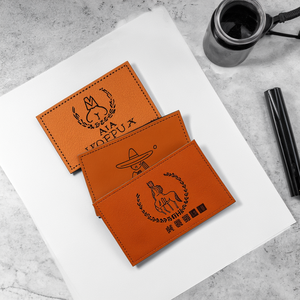 Tùy chỉnh dập nổi tên thương hiệu logo jeans <span class=keywords><strong>PU</strong></span> da các bản vá lỗi may trên ủng hộ cho quần áo da nhãn tag - Product Image 6