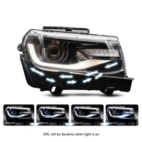Phares LED RGB RK Chevrolet Camaro 5ème Génération 2014-2015 pour Contrôle par Application, 20 Modes, Clignotants Séquentiels, Éclairage 6000K