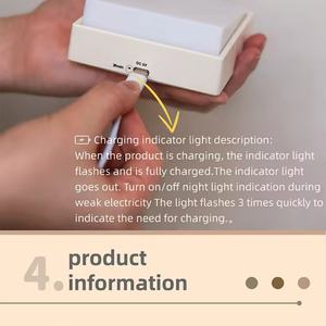 Lámpara de Noche Multifuncional con Interruptor, LED USB, Personalizable, Inteligente, Portátil, Enchufe de Pared, Recargable, para Decoración de Habitaciones - Product Image 6