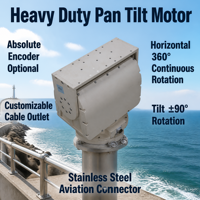 Positionneur d'antenne motorisé PTU RS485 à charge utile élevée (70 kg, 100 kg) – Tête Pan-Tilt