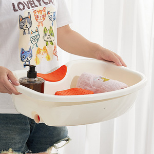 Shower basin - Elderly patient lying flat on bed - Washing hair - Soaking head - Head therapy - Product Image 2