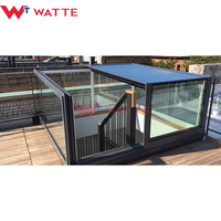 Boîte moderne autoportante étanche ouverture automatique Skybox lucarne toit plat escalier trappe d'accès électrique coulissante en boîte