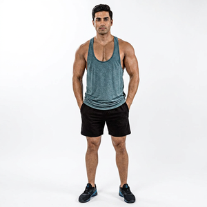 Camiseta sin mangas de punto transpirable de alta calidad para hombre, ajuste ceñido, ropa deportiva, MOQ bajo, ¡la más vendida! - Product Image 1