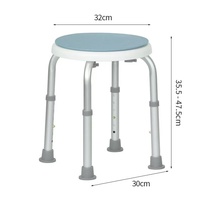 Chaise de douche pivotante en aluminium réglable en hauteur, antidérapante pour personnes âgées et handicapées, support facile à utiliser pour la baignade à domicile