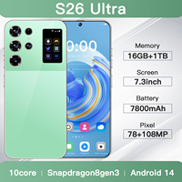 S26 Ultra, Teléfono Inteligente 5G de 7.3 Pulgadas, Deca Core, 16GB+1TB, Multi-idioma (Inglés, Alemán, Francés, Español)