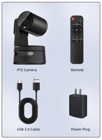 Cámara de Transmisión en Vivo PTZ USB3.0 4K Pequeña, Cámara de Transmisión PTZ con Función de Seguimiento por IA