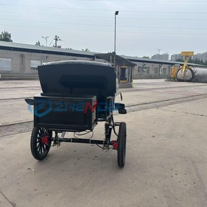 Usine vendant des buggies à deux roues noirs rétro, chariot de tourisme dessiné à la main, transport spécial. - Product Image 3